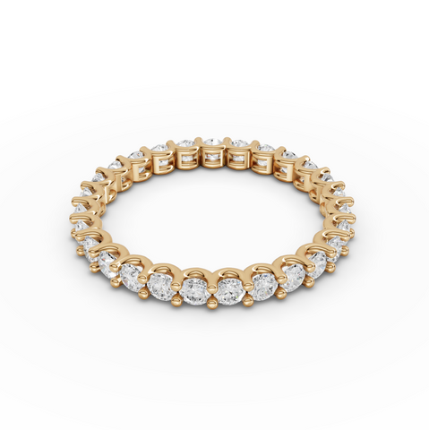 1.15 Ct Round Lab Diamond U-Prong Eternity Wedding Band Ring