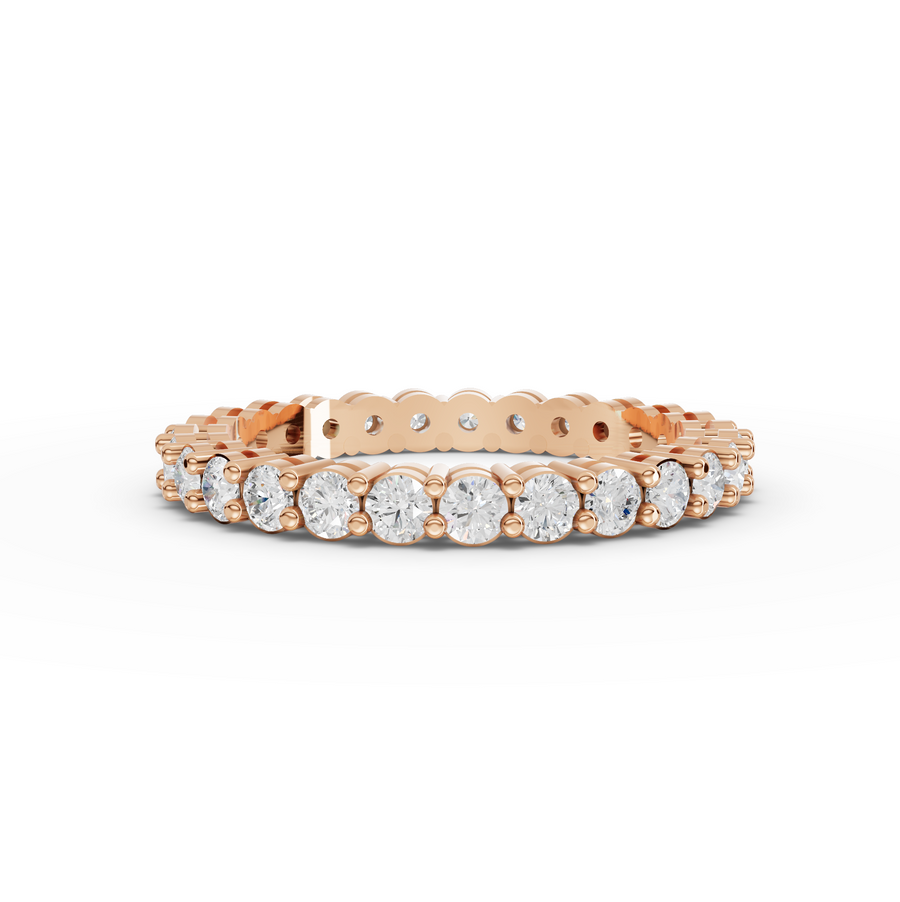 1.15 Ct Round Shared-Prong Full Etenity Ring