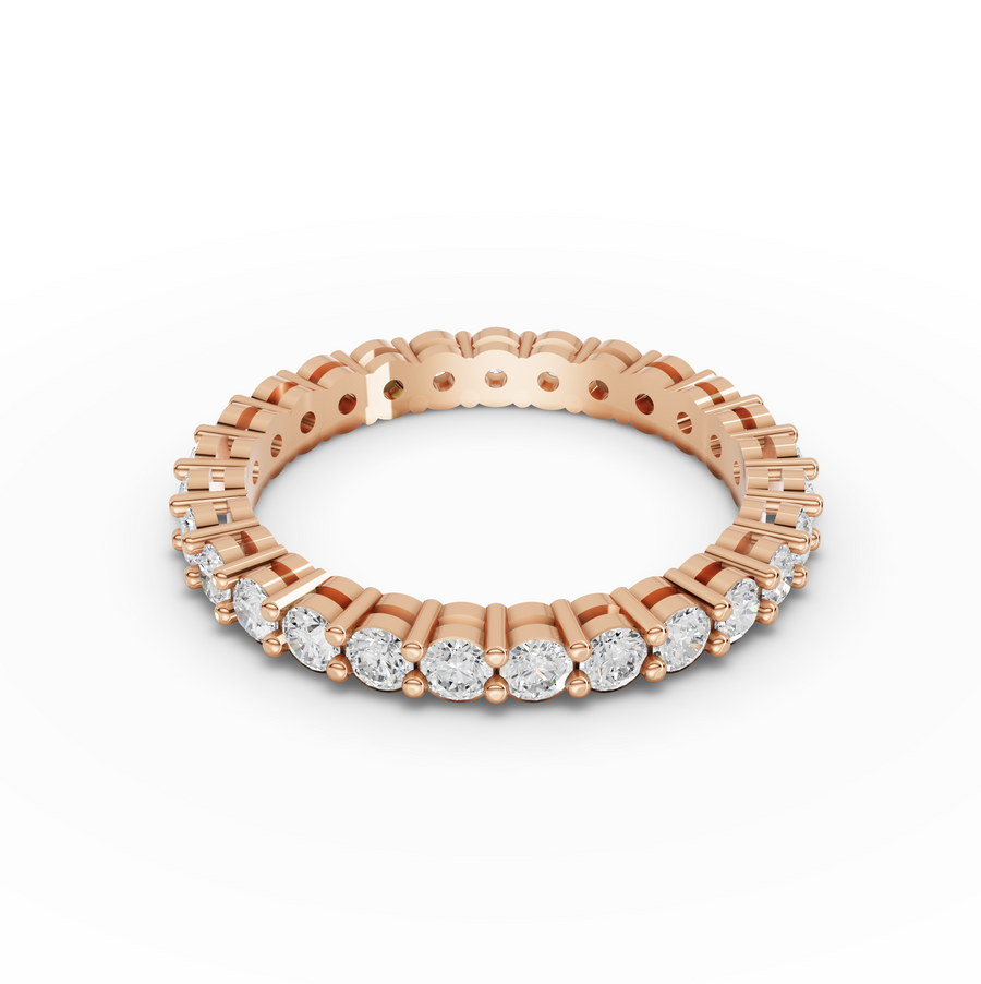 1.15 Ct Round Shared-Prong Full Etenity Ring