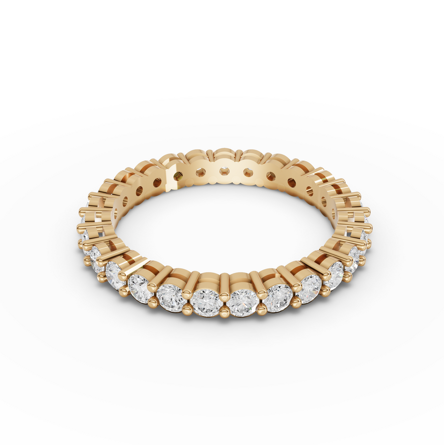 1.15 Ct Round Shared-Prong Full Etenity Ring