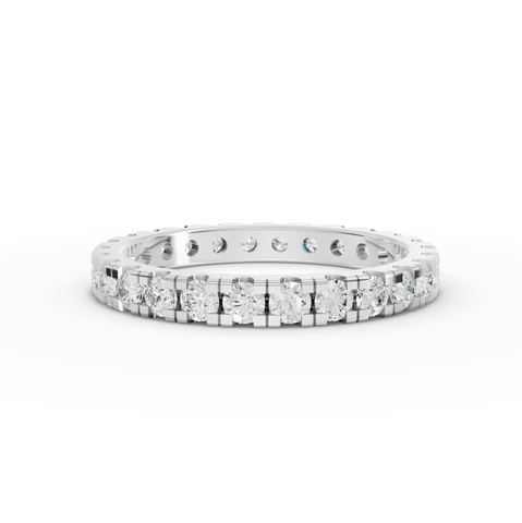 1.11 Ct Round Lab Diamond Channel Set Eternity Wedding Band