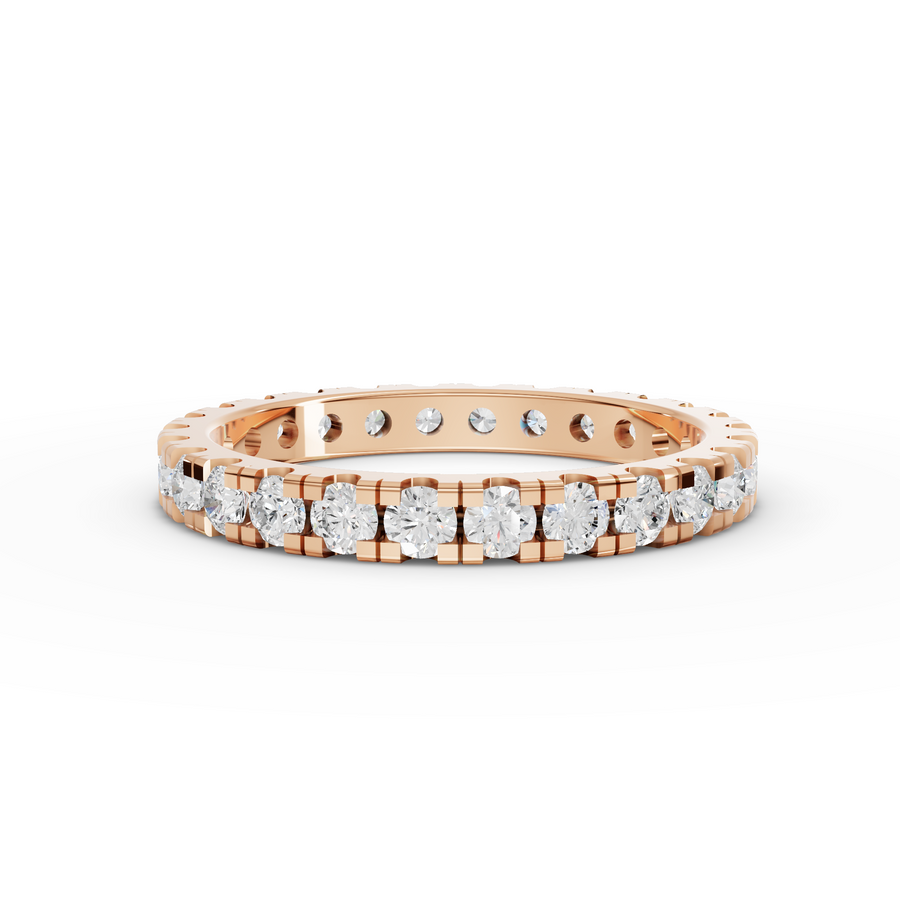 1.11 Ct Round Bar-Set Full Eternity Ring