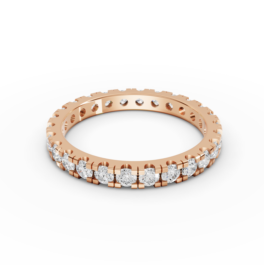 1.11 Ct Round Bar-Set Full Eternity Ring