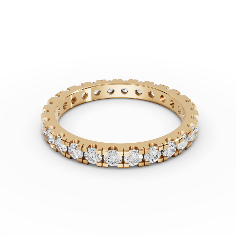 1.11 Ct Round Bar-Set Full Eternity Ring