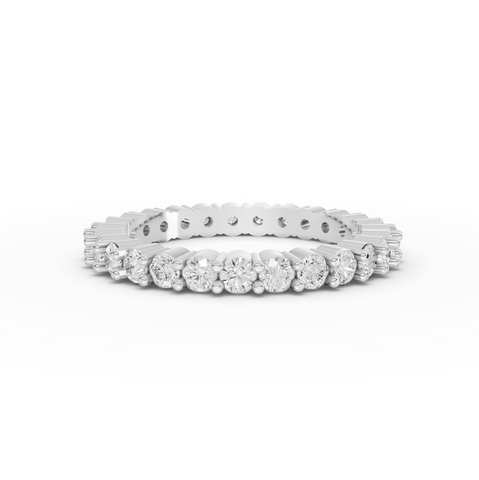 1.15 Ct Round Lab Diamond U-Prong Eternity Wedding Band Ring