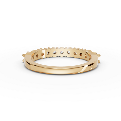 0.65 Ct Round Lab Diamond Anniversary Ring – Shared Prong Wedding Band Style