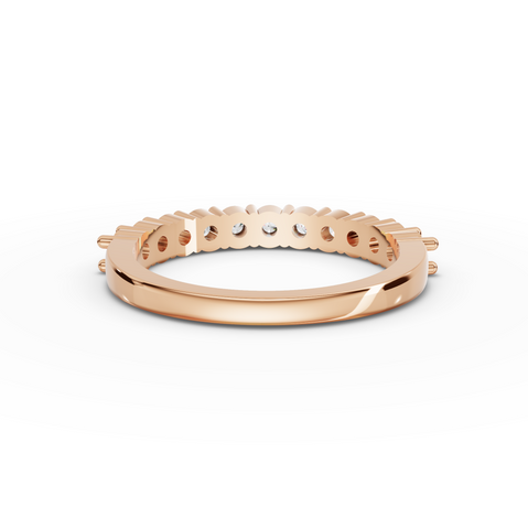 0.65 Ct Round Lab Diamond Anniversary Ring – Shared Prong Wedding Band Style