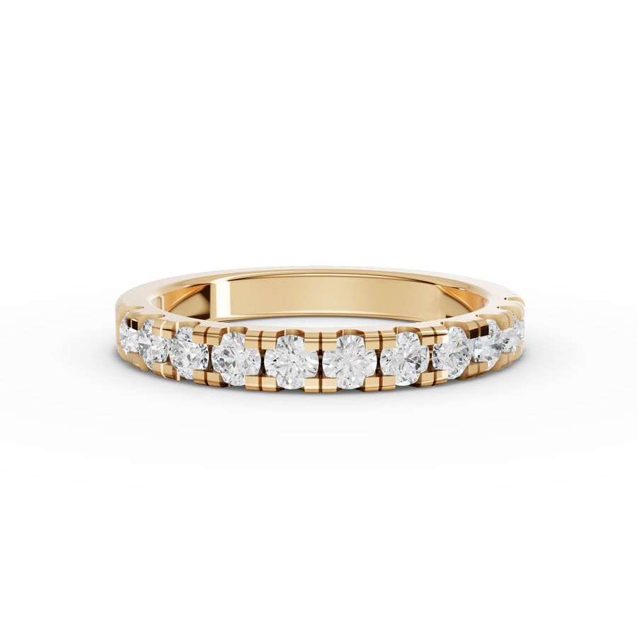 0.65 Ct Round Channel Set Half Eternity Band