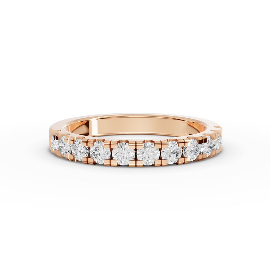0.65 Ct Round Channel Set Half Eternity Band
