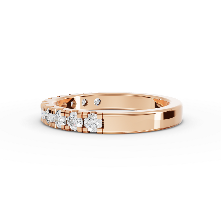 0.65 Ct Round Channel Set Half Eternity Band
