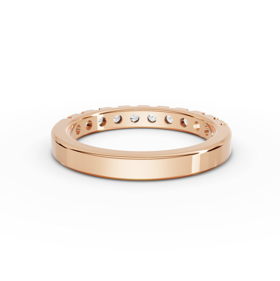 0.65 Ct Round Channel Set Half Eternity Band