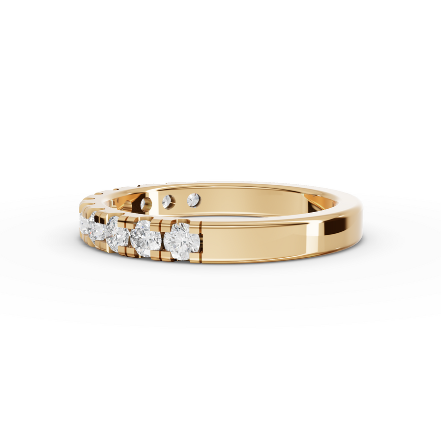 0.65 Ct Round Channel Set Half Eternity Band