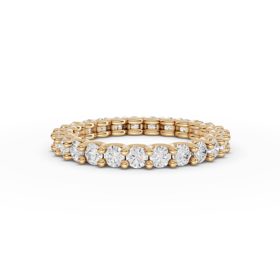 1.47 Ct Round Shared Prong Full Eternity Ring