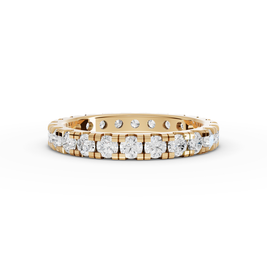 1.41 Ct Round Baskets Setting Full Eternity Ring