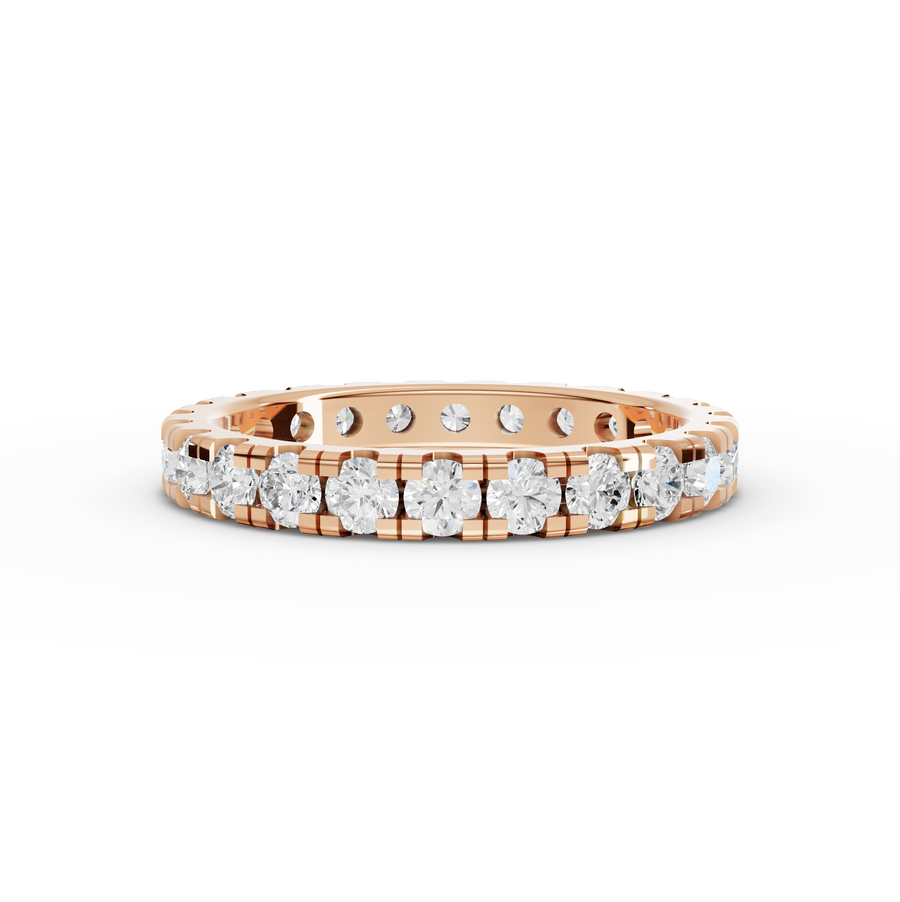 1.41 Ct Round Baskets Setting Full Eternity Ring