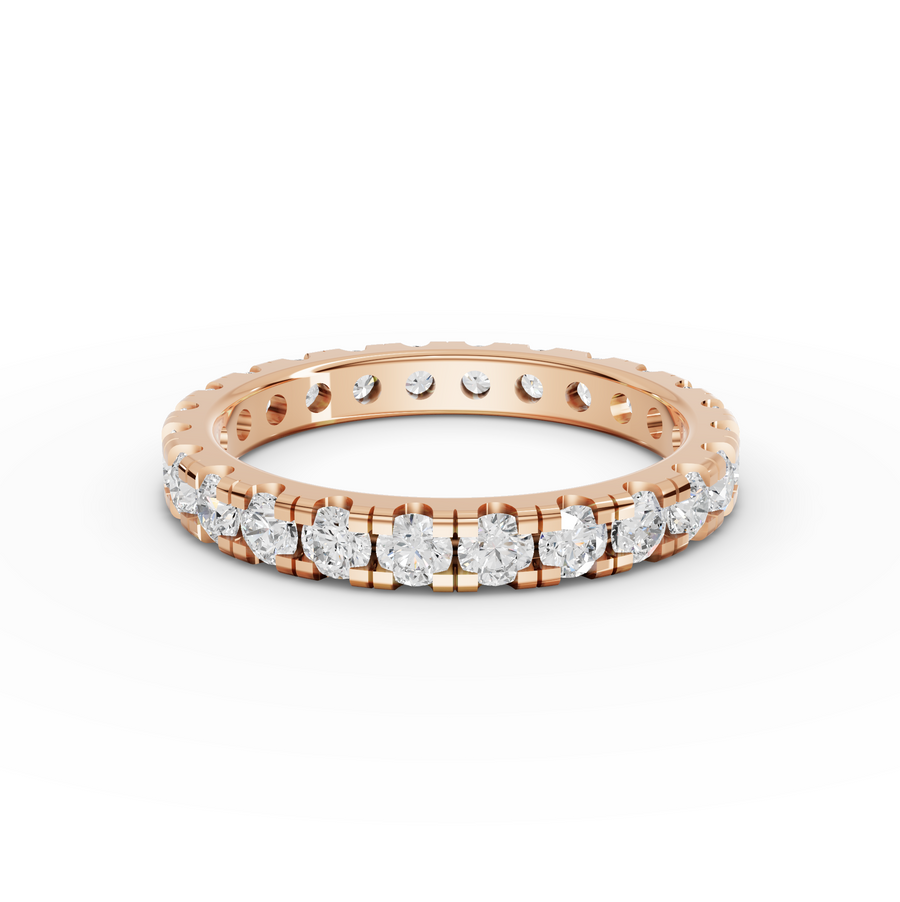 1.41 Ct Round Baskets Setting Full Eternity Ring