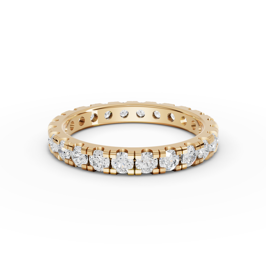 1.41 Ct Round Baskets Setting Full Eternity Ring