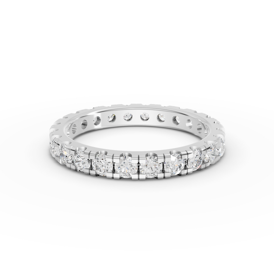 1.41 Ct Round Baskets Setting Full Eternity Ring