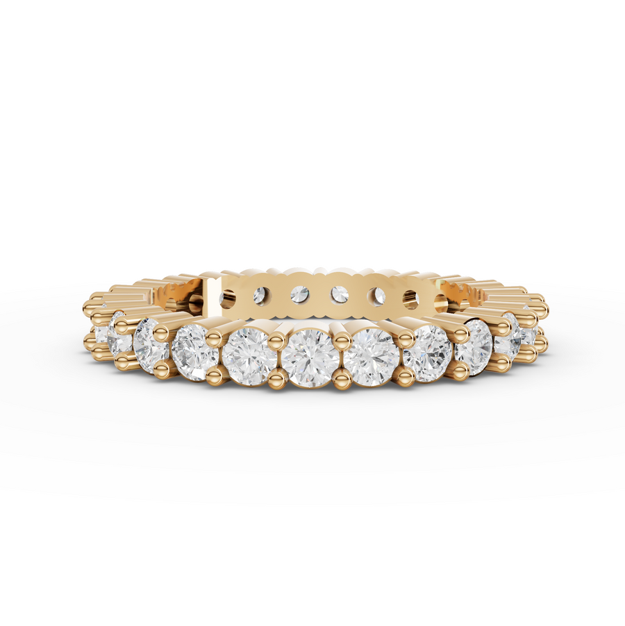 1.47 Ct Round Baskets Setting Full Eternity Ring