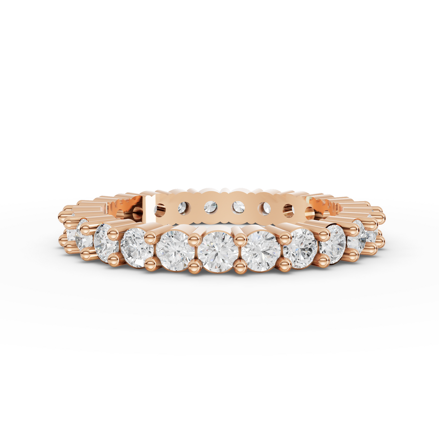 1.47 Ct Round Baskets Setting Full Eternity Ring