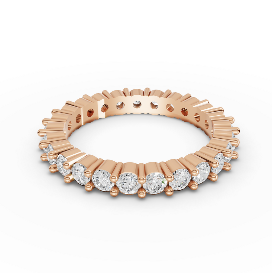 1.47 Ct Round Baskets Setting Full Eternity Ring