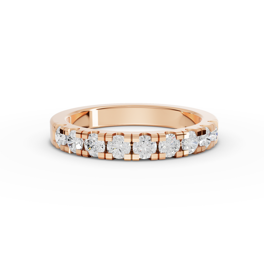 0.70 Ct Round Bar-Set Full Eternity Ring