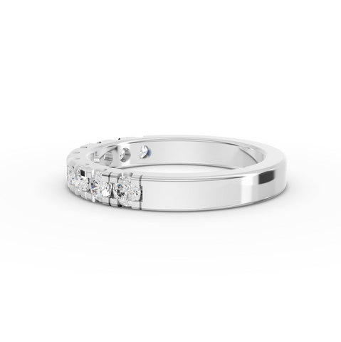 0.70 Ct Channel Set Round Lab Diamond Wedding Band