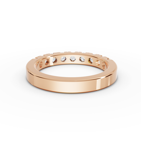 0.70 Ct Channel Set Round Lab Diamond Wedding Band