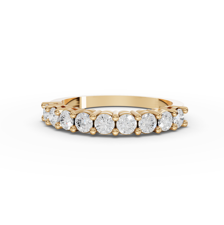 0.70 Ct Round Shared-Prong Full Etenity Ring