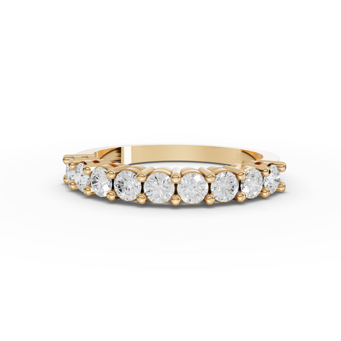 0.70 Ct Round Lab Diamond Shared-Prong Full Etenity Ring
