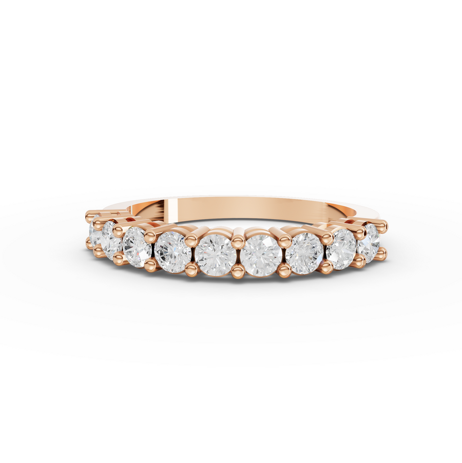 0.70 Ct Round Shared-Prong Full Etenity Ring