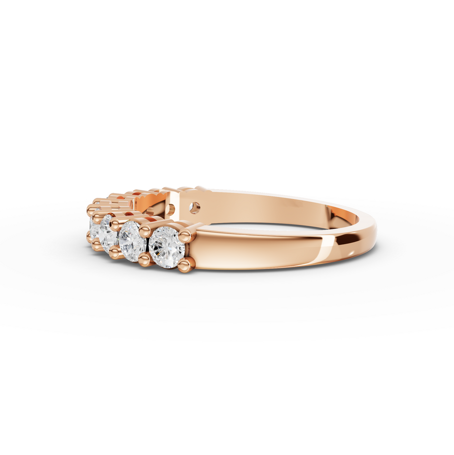 0.70 Ct Round Shared-Prong Full Etenity Ring
