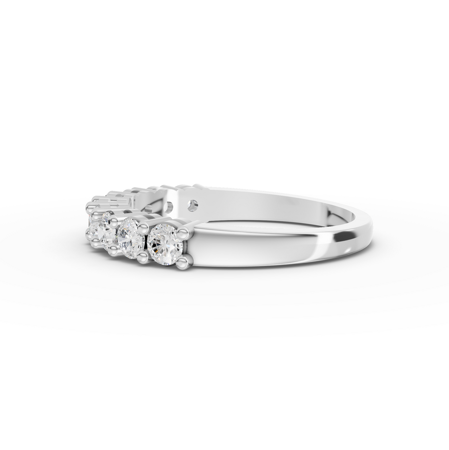 0.70 Ct Round Shared-Prong Full Etenity Ring