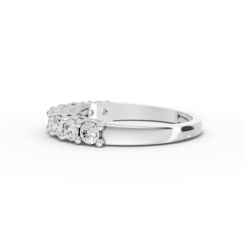 0.70 Ct Round Lab Diamond Shared-Prong Full Etenity Ring
