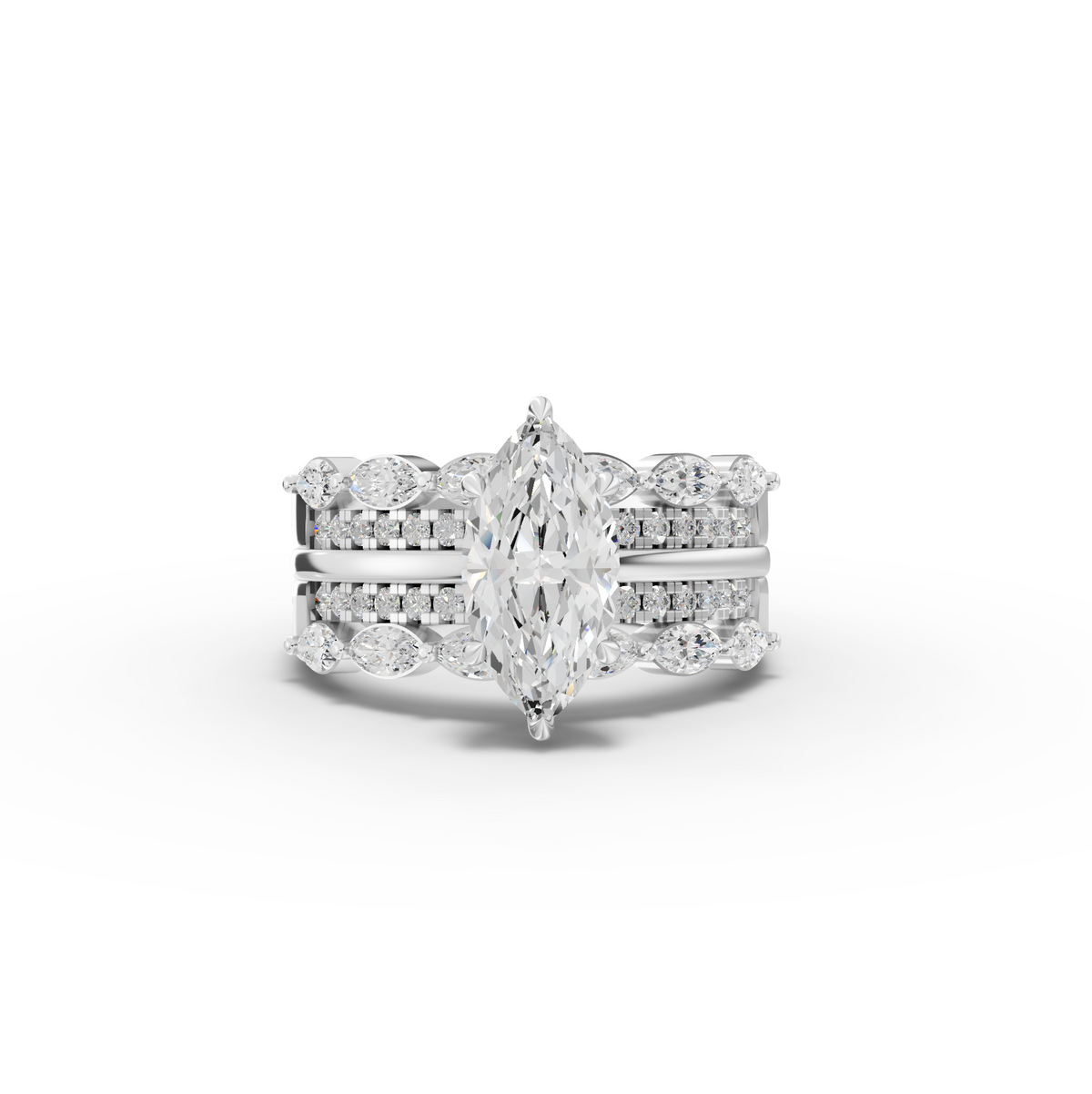 2.39 Ct Seraphina Marquise Lab Grown Diamond Split Shank Ring