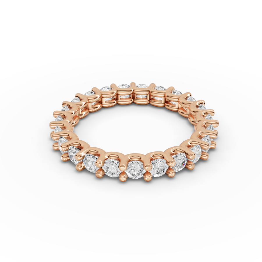 0.70 Ct Round Bar-Set Full Eternity Band