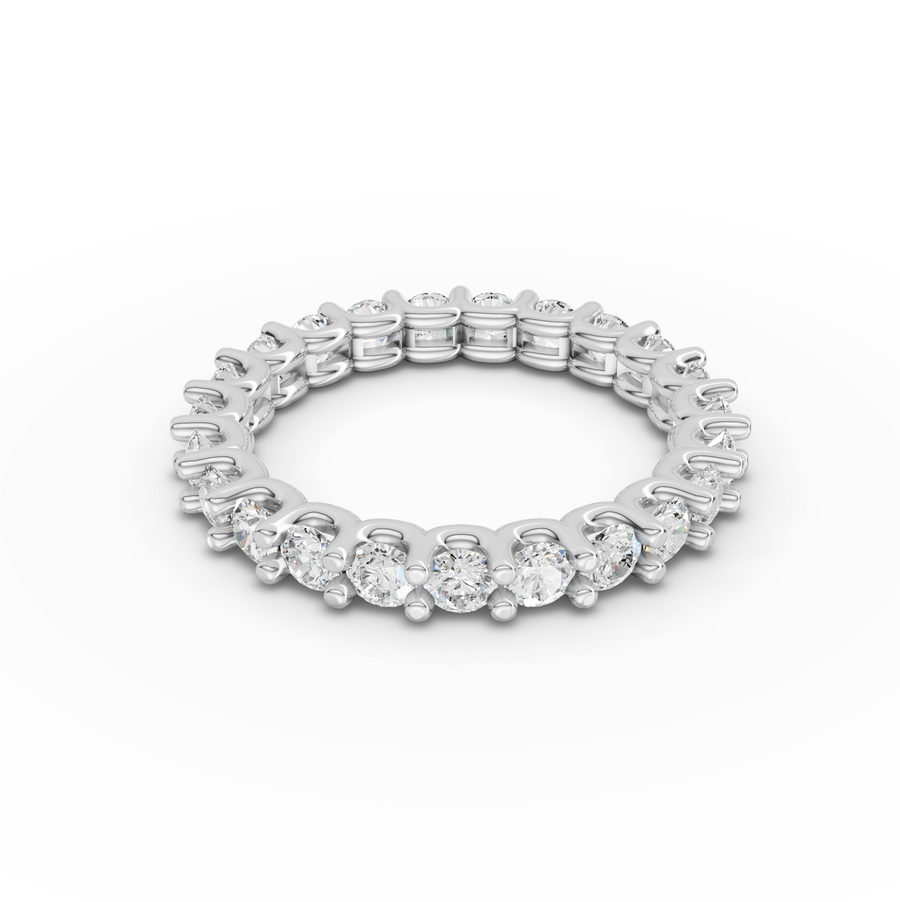 0.70 Ct Round Bar-Set Full Eternity Band