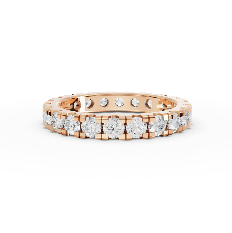 1.70 Ct Round Bar-Set Full Eternity Band