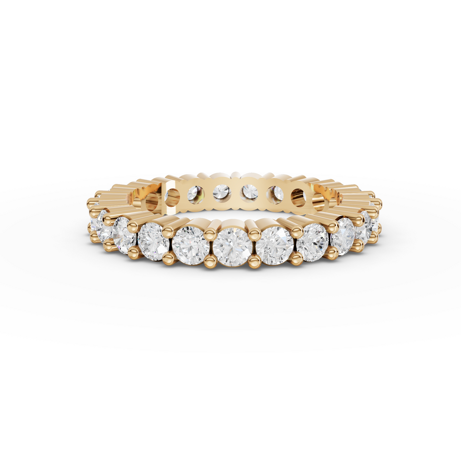 1.70 Ct Round Baskets Setting Full Eternity Ring