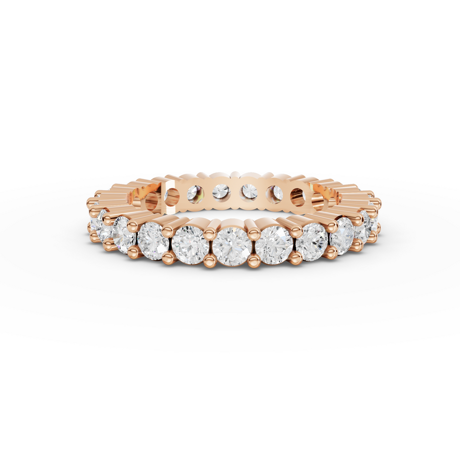 1.70 Ct Round Baskets Setting Full Eternity Ring