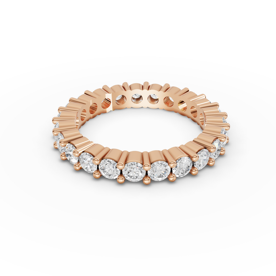 1.70 Ct Round Baskets Setting Full Eternity Ring