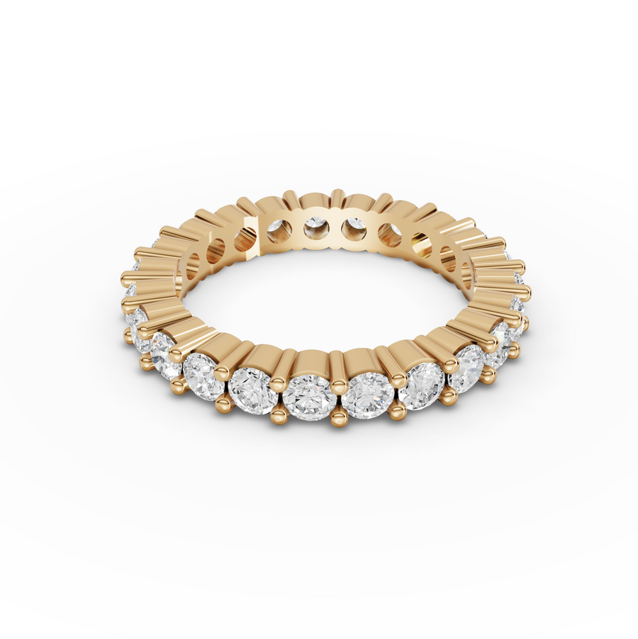 1.70 Ct Round Baskets Setting Full Eternity Ring
