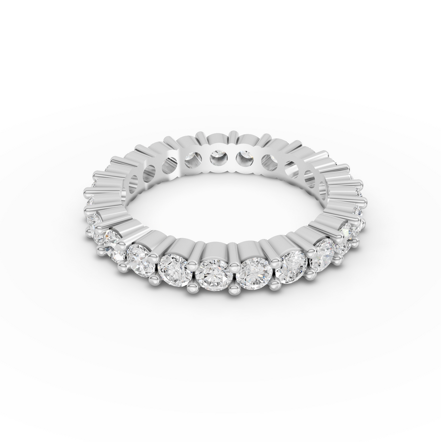1.70 Ct Round Baskets Setting Full Eternity Ring