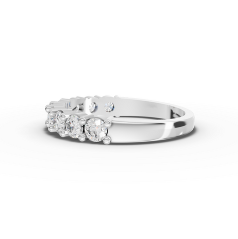 0.91 Ct Marvella Round Lab Grown Diamond Half Eternity Band