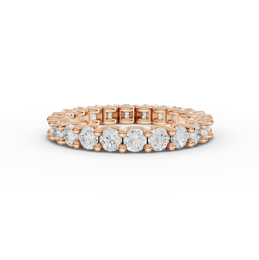 2.23 Ct Round U-Prong Full Eternity Ring