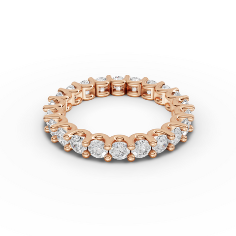 2.23 Ct Round Brilliant Lab Diamond Shared Prong Wedding Ring