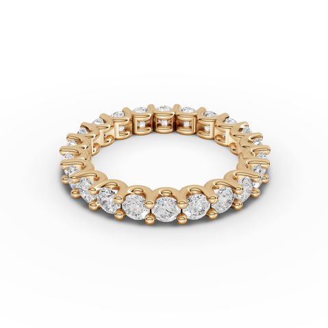 2.23 Ct Round Brilliant Lab Diamond Shared Prong Wedding Ring