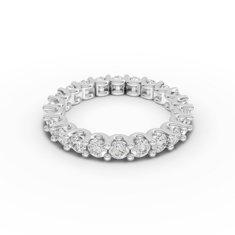 2.23 Ct Round Brilliant Lab Diamond Shared Prong Wedding Ring