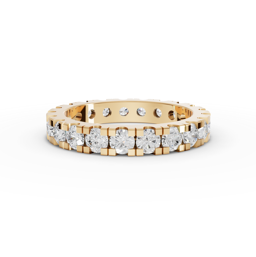 2.13 Ct Round Bar-Set Full Eternity Band