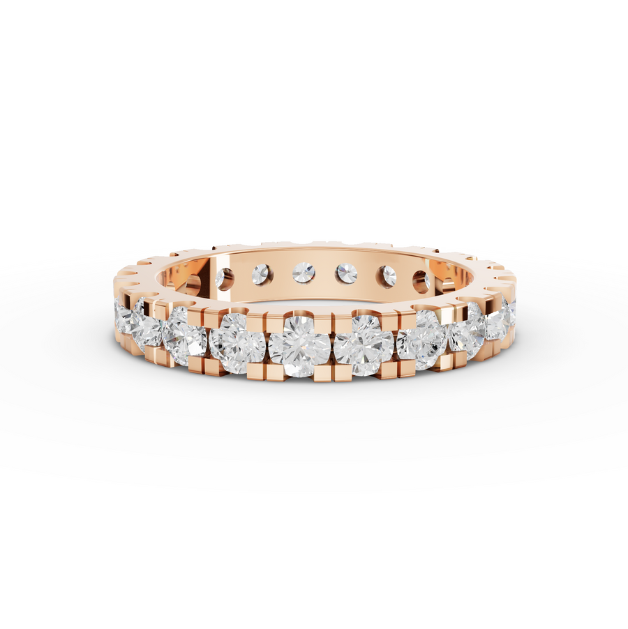 2.13 Ct Round Bar-Set Full Eternity Band